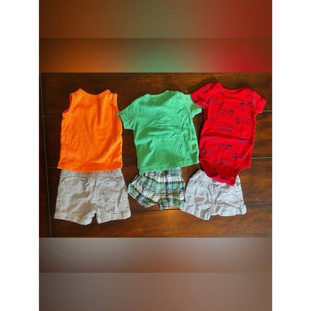 Baby Boy Clothes Bundle 6M Carter’s 🚗🐢☀️🍂